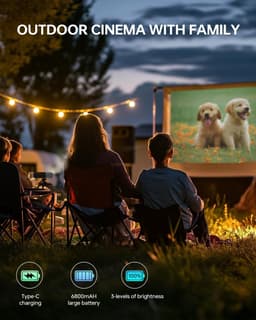 Lexium Draagbare beamer - Mini beamer - Mini beamer projector - Draagbare projector - Mini projector — thumbnail 2