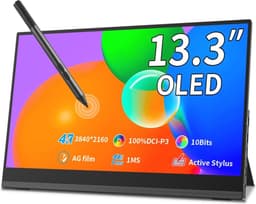 Draagbare 4K OLED Monitor - 13,3 inch Touchscreen met Stylus Pen Ondersteuning - Full HD Mobiele Display voor Laptop en PC — thumbnail 1