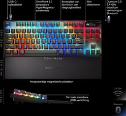 SteelSeries Apex Pro TKL Wireless Gen 3 Gaming Toetsenbord Qwerty — thumbnail 3