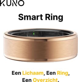 Kuno Ring 1 - Slimme ring - Smart Wearable - Health Ring - Slaap Tracker - Hartslagmeter - Stappenteller - Fitness en Activiteiten Tracker - Calorieen Bijhouden - Geen Abbonement - Waterdicht - voor Mannen en Vrouwen - Goud - Maat #9 — thumbnail 4