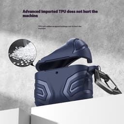 Telestore - Hoesje geschikte voor AirPods 4 / AirPods 5 - TPU hybride zwart hoesje Beschermhoes - Shockproof AirPods 4 / 5 Cover - AirPods 4 / 5 Hoesje - Geschikt voor Apple Airpods 4 en Airpods 5- zwart - hard en TPU cover — thumbnail 4