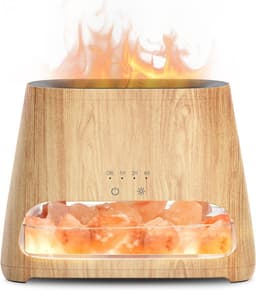 Aroma Diffuser & Zoutlamp 2-in-1 - Vlameffect & Luchtbevochtiger met LED Verlichting — thumbnail 1