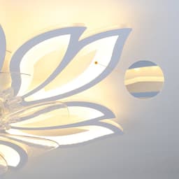 NETTLIFE Plafondventilator met Verlichting - wit - Dimbaar 3000K-6500K - 6 standen Ventilator - met Afstandsbediening - Timing - LED Plafondlamp Ventilator - Creatief Ontwerp - Winter / Zomer - voor Slaapkamer | Woonkamer — thumbnail 3