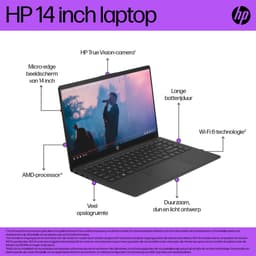 HP Laptop 14-em0015nd AMD Ryzen™ 5 7520U 35,6 cm (14") Full HD 8 GB LPDDR5-SDRAM 512 GB SSD Wi-Fi 6 (802.11ax) Windows 11 Home Zilver — thumbnail 3