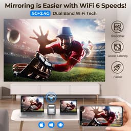 Mini Beamer - Projector met Wifi - Bluetooth — thumbnail 5