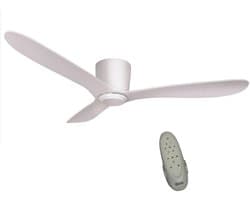 Plafondventilator met Afstandsbediening Ø 132 cm – Fluisterstil – Energiezuinig – 6 Snelheden – Zomer- & Winterstand – Aeolus Cetus Eco Wit