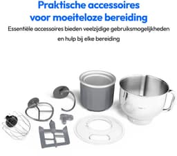 MEDION keukenmachine (1.200 watt, 8 standen, mengen kneden roeren, digitaal display, 5 liter roestvrijstalen kom, ijskom voor het bereiden van ijs, MD18420) zwart — thumbnail 2