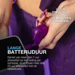 JLab Go Pop ANC Draadloze Oordopjes - Noise Cancelling Oortjes Draadloos - 24 uur Batterijduur - Bluetooth Multipoint - Met Microfoon - Geschikt voor Android en Apple - Clear Purple — thumbnail 2
