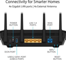 ASUS RT-AX5400 draadloze router Gigabit Ethernet dual-band (2.4 GHz / 5 GHz) zwart — thumbnail 5