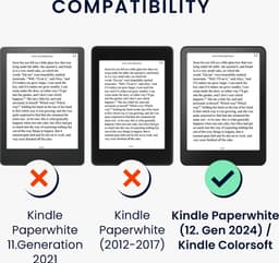 kwmobile Hoesje geschikt voor Amazon Kindle Paperwhite (2024)/Colorsoft - Nylon eReader case geschikt voor Amazon Kindle Paperwhite (2024)/Colorsoft — thumbnail 2