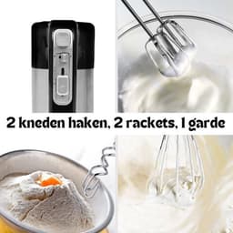 Deegmachine - Kneedmachine met 5 Standen - Deegmixer 2 in 1 - 300W — thumbnail 3