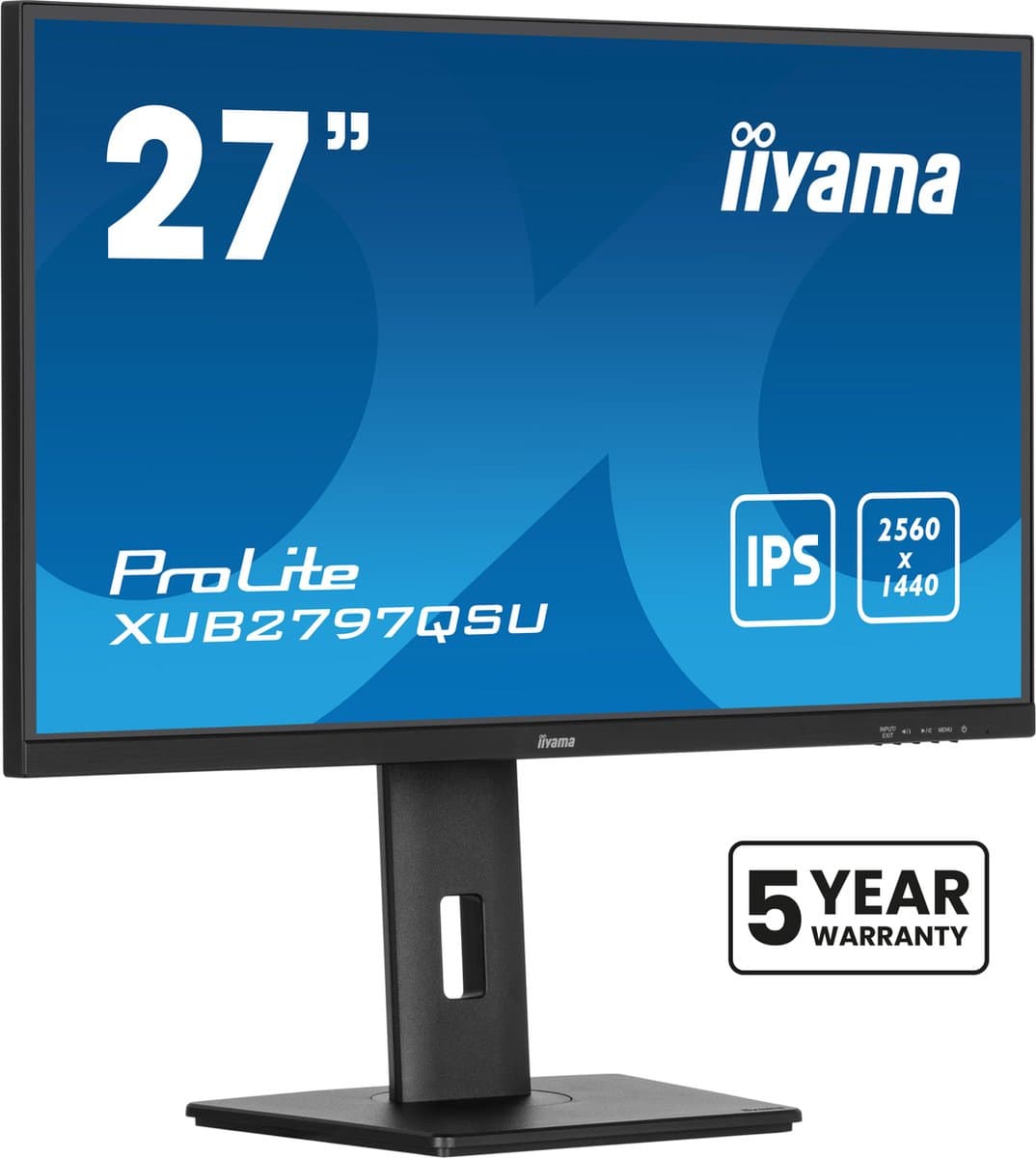 iiyama ProLite XUB2797QSU-B2 - 27 inch - QHD - IPS - USB-Hub (2x) - Verstelbaar — afbeelding 1