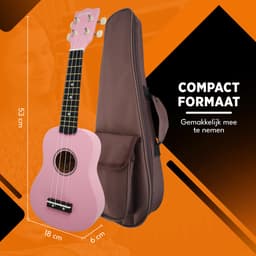 Finesse Ukelele - Starterset - 21" - Ukulele - Kind - Muziekinstrument - Roze — thumbnail 3