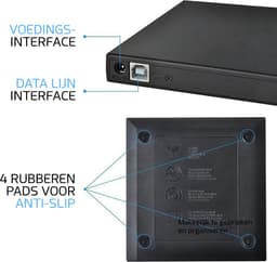 Externe DVD & CD Speler - Externe DVD Speler voor Laptop - Externe DVD Speler Geschikt Voor Windows, Linux & Mac - USB 3.0 - NIEUWSTE VERSIE DVD Speler — thumbnail 5