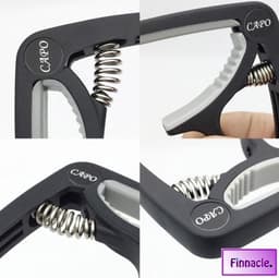 Finnacle - Gitaar Capo - Gitaarklem - Muziek - Instrument - Akoestisch - Elektrisch - Blauw — thumbnail 2