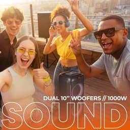 Denver Bluetooth Speaker Party box - Discolichten - Partybox - Incl. Draadloze Microfoon & Afstandsbediening - BPS458 — thumbnail 4