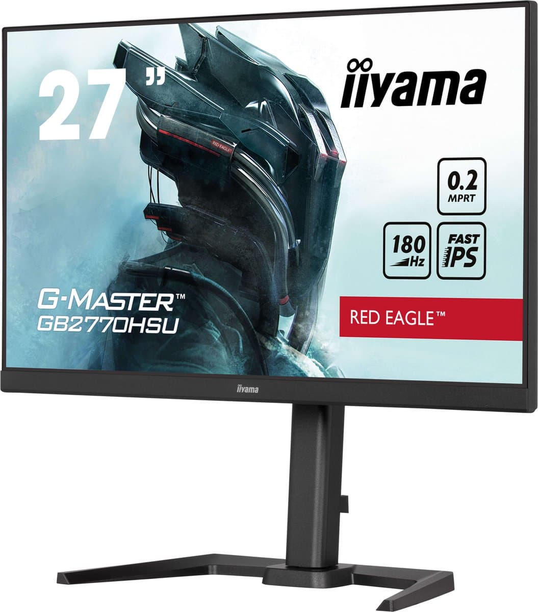 iiyama G-MASTER GB2770HSU Red Eagle snelle IPS 27 inch Full HD-gamingmonitor, zwart — afbeelding 1