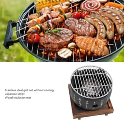 BBQ Grill Japanse Stijl Draagbaar Rond Ontwerp Voedsel-houtskoolkachel Huishoudelijk Barbecuegereedschap - Small — thumbnail 4