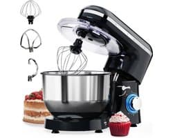 SAVI® Mixer met mengkom - Mixer - Mixer met mengkom keukenmachine - Zwart -39cm x 24cm x 32cm