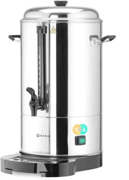 Koffie Percolator - Dubbelwandig Apparaat - Grote Hoeveelheden Koffie - Energiebesparend Tapkraan - 10 Liter Capaciteit - Zilverkleurig — thumbnail 5