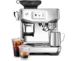 Sage SES882BSS the Barista Touch Impress Brushed Stainless Steel - Pistonmachine - Cold Brew - Touchscreen - Assisted tamping - Espressomachine