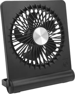 Ventilator - Tafelventilator - Bureauventilator - 3 Instelbare Snelheden - Usb-Oplaadbaar - Draagbare Reisventilator Voor Kantoor, Slaapkamer En Thuis - Zwart — thumbnail 1