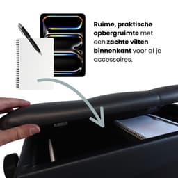Pianokruk Hoogglans Zwart Verstelbaar in Hoogte met Opbergruimte - Piano Stoel - Pianobank - Klassiek Voeten Bankje - Kruk - Hout en Vegan Leer - Hoogte 48 tot 58 cm — thumbnail 4