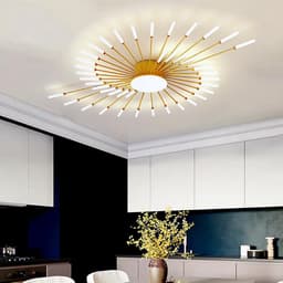 Moderne Dimmedbare LED Plafondlamp Goud/Zwart Design met Afstandsbediening — thumbnail 3