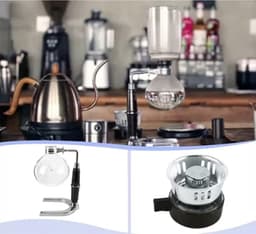 Sifon Koffiezetapparaat met Roestvrijstalen Basis - Handgebrouwen Koffie - Hete Theemaker — thumbnail 5