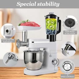Keukenmachine - Keukenapparaat - Bakken en Koken - 3-in-1 Multifunctioneel - 6L Kom — thumbnail 2