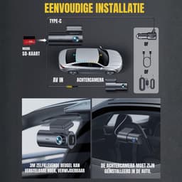 Florixa® Dashcam voor Auto Voor en Achter - Dashcam - Zwart - ‎7cm x 3cm x 2cm — thumbnail 5