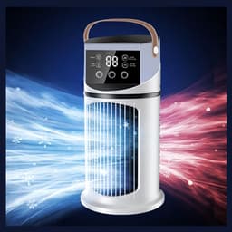 Aurixi® Airco Zonder Afvoerslang - Luchtkoeler - Aircooler - 7 Standen - Mobiel - Wit - 16cm x 16cm x 16cm — thumbnail 3