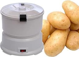 Elektrische Aardappelschilmachine - Automatische Dunschiller - Snel Groenten Schillen - 2-in-1 Functie - 1kg Capaciteit - Wit — thumbnail 1