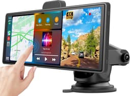 Draagbaar Carplay Display – Auto Multimedia Systeem – Android Auto Unit – Touchscreen Navigatie – Mirror Link – 10,26 Inch IPS HD – 4K Dashcam Voorzijde – 1080p Achteruitrijcamera — thumbnail 3