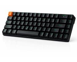 Dutchers.® Gaming Keyboard 60% - Mechanisch Toetsenbord - Draadloos & Bedraad - 60 Procent - 2,4 GHz/Type-C/BT5.0 - Usb/Bluetooth - QWERTY - Compact – Bluetooth / 2.4G / USB-C – 2000mAh Accu – Zwart