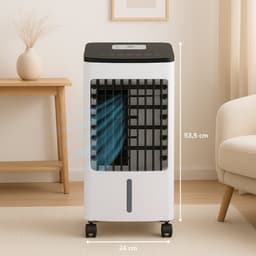 Lifetime Air Aircooler met Koelelementen - Ventilator, Luchtbevochtiger en Luchtkoeler - 55dB - Afstandsbediening en Timer - Watertank 4L - 22 x 24 x 53,5 cm — thumbnail 3