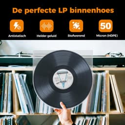 Pinguïn Records – LP binnenhoezen – 25 stuks – Vinylcare - LP beschermhoezen – LP hoezen – Antistatische (HDPE) binnenhoes – Transparant – 50 micron – Binnenhoes geschikt voor 12 inch vinyl — thumbnail 3