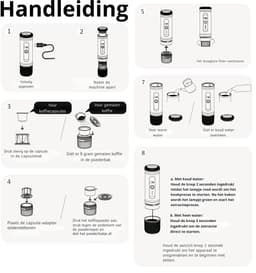 Lacardia Draagbaar Koffiezetapparaat - Draagbare Espressomachine - Cups en Gemalen Koffie - Koffiemachine — thumbnail 5