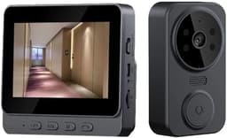 Premium - Draadloze Intercomdeurbel - Videobewaking - HD Scherm - Slim - 2,4G - Draadloos - Geschikt voor Deur - Zwart - 4,3 inch - IPS Scherm - Draadloze Visuele Intercomdeurbel met Scherm - Slimme - Intellig - 13MP - Zwart - Model 4.3 - Rood — thumbnail 3