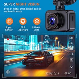 Hoogwaardige Dashcam voor Auto - 2.5K + 1080P Full HD Beeldkwaliteit — thumbnail 4