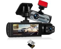 Dual Dashcam met 1080p Full HD en Interne Camera voor Volledige Bescherming