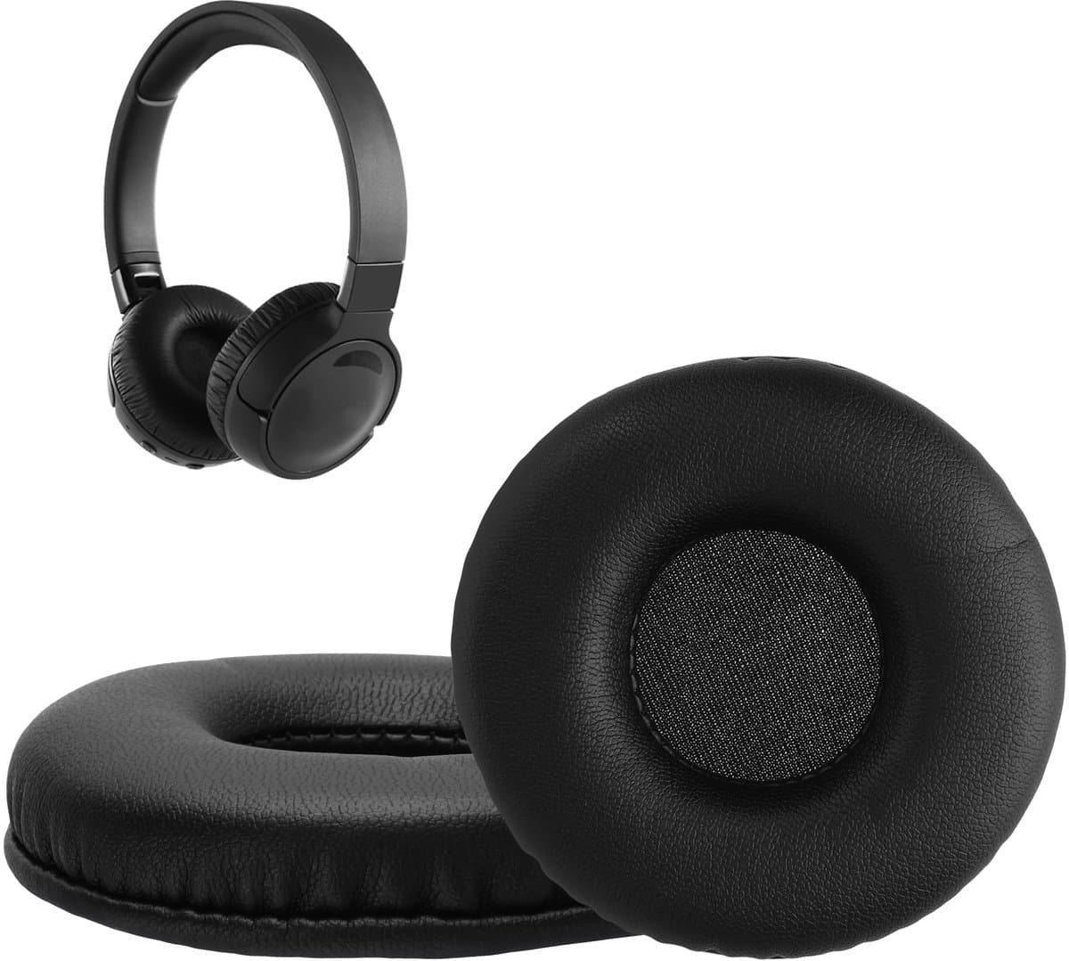 kwmobile 2x oorkussens geschikt voor JBL Tune 600 / 500BT / 510BT / 520BT / 450 - Earpads voor koptelefoon in zwart — afbeelding 1