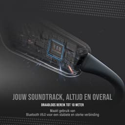 Tech Essentials Marine X9 - Sport oordopjes - Bone Conduction Headphone - Open Ear Oortjes - Draadloze Bluetooth Koptelefoon - Zwemmen - Hardlopen - 32GB Geheugen - IPX8 Waterdicht - Zwart — thumbnail 5