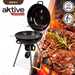 Kolenbarbecue met wielen Aktive Zwart 57 x 86 x 57 cm — thumbnail 2