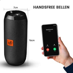 AG220 Bluetooth Speaker - Draadloos - Muziek box - 10 watt - Speakers – Draadloos – werkt op bluetooth - Spat Waterdicht - Zwart — thumbnail 5
