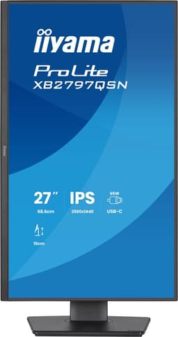 iiyama ProLite XB2797QSN-B1 - 27 inch - QHD - IPS - USB-Hub (4x) - Verstelbaar - USB-C Dock — thumbnail 4