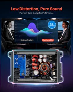 VEVOR 4-Kanaals Auto-Versterker, Klasse D Brugversterker, Max. 4 X 120 W Bij 4 Ohm / 4 X 200 W Bij 2 Ohm, Krachtige Versterker voor Suv's, Pick-Ups en Terreinwagens, Multi-Kanaals Audioversterker — thumbnail 4