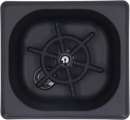 Glazenspoeler - Bekerwasser - Snel Reinigen - Automatische Bediening - 16.3x17.8x6.5cm - Mat Zwart — thumbnail 1