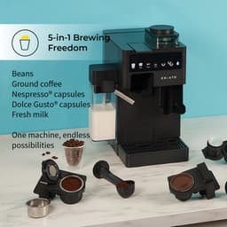 CHiATO coffeePLAY 5-in-1 Koffiemachine bonen met melksysteem - Zwart — thumbnail 3