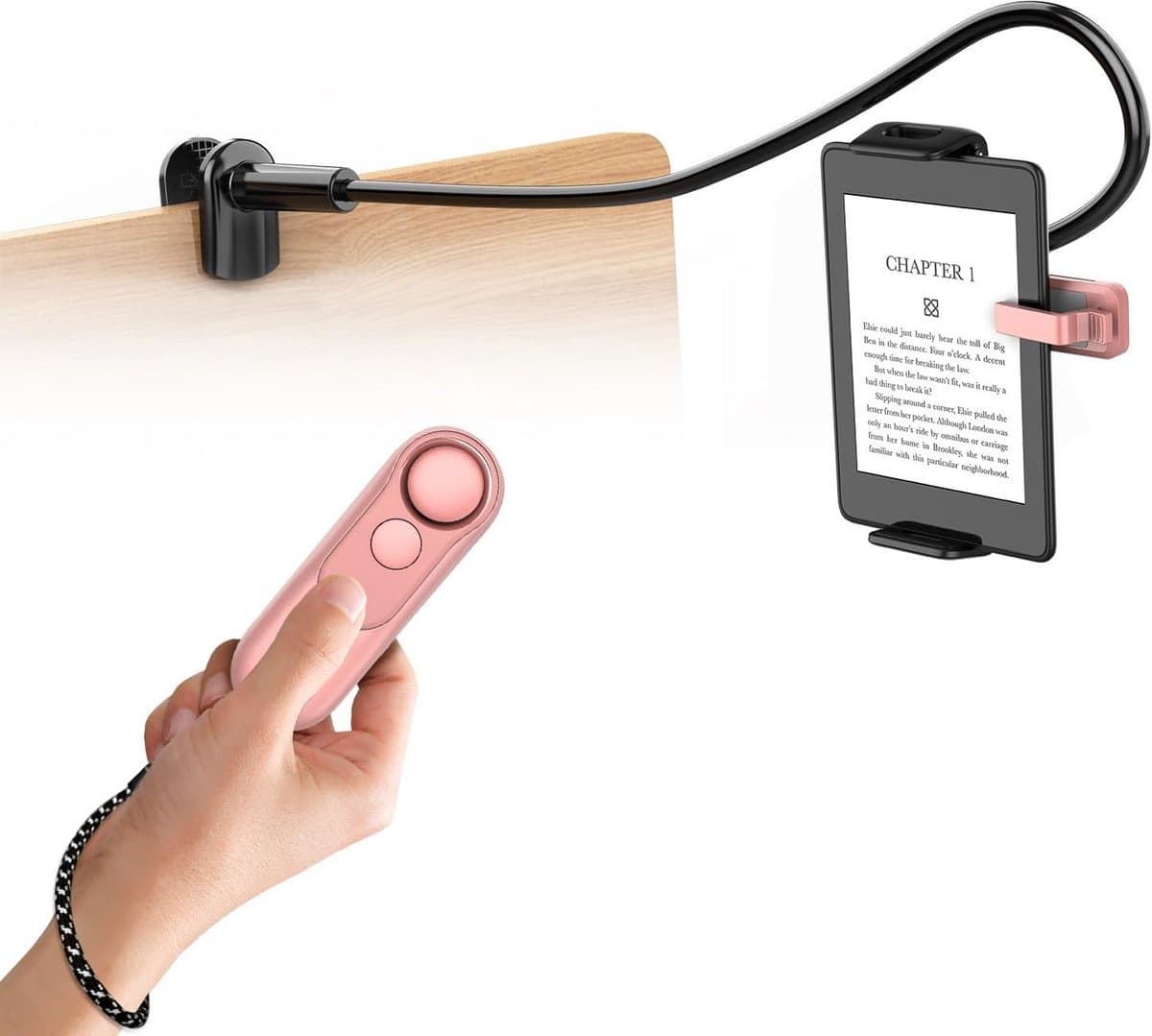 Verstelbare Tablet Standaard met Afstandsbediening Pagina-omslager - Voor E-readers en Tablets — afbeelding 1